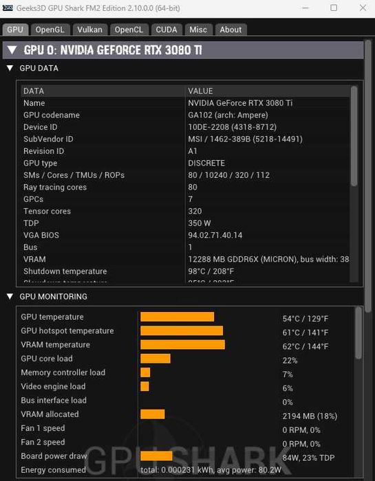 Karta graficzna MSI RTX 3080Ti Gaming X Trio 12GB