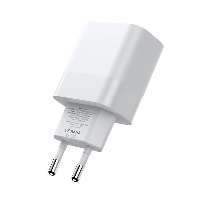 Ładowarka Tech-Protect C20W sieciowa 2x USB-C PD 20W - biała