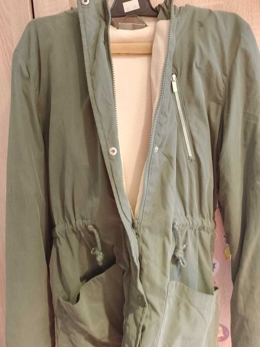 Kurtka parka zimowa ciepła z kapturem