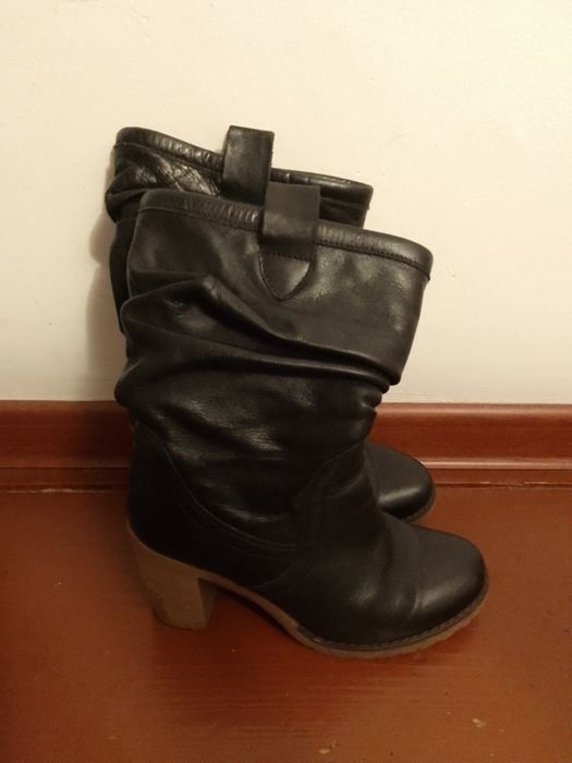 Buty skórzane damskie rozmiar 37 czarne