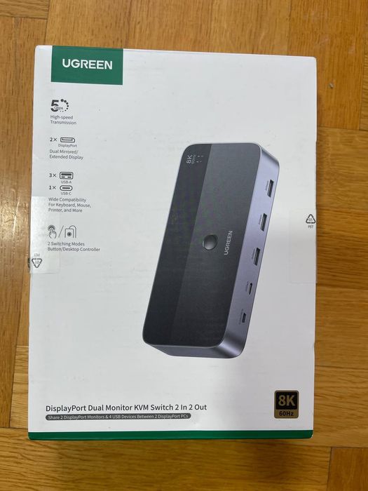 KVM-Перемикач Switch UGREEN 8K60Hz