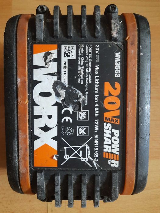 Akumulator batera WORX Power Share 20V 4Ah WA3553