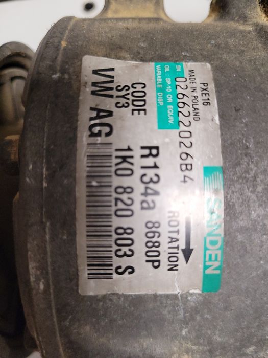 Sprężarka klimatyzacji Skoda Octavia 2_1.9TDI_105km