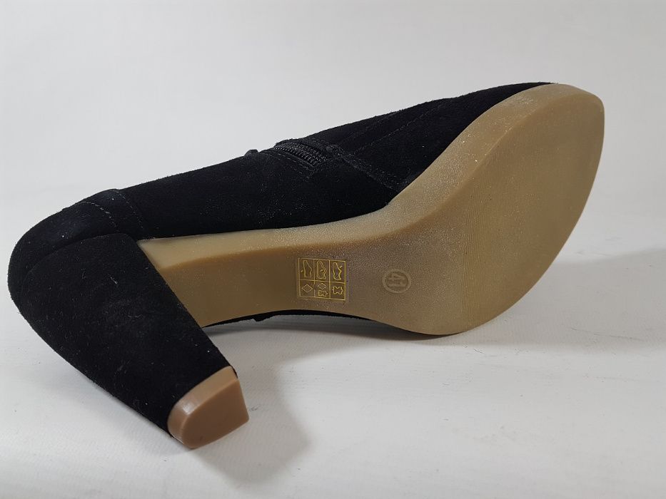 PIER ONE botki damskie czarne 100 % SKÓRA ROZ 41