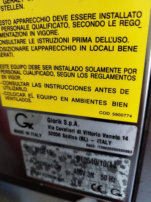 Forno de Convecção Profissional Giorik - 10 andares (inox)