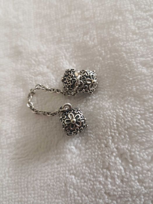 Corrente  segurança clip/travão em prata 925