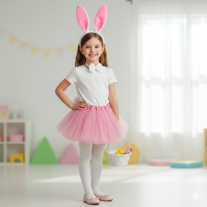 Strój przebranie kostium Królik króliczek zając puszy ogon spódnica