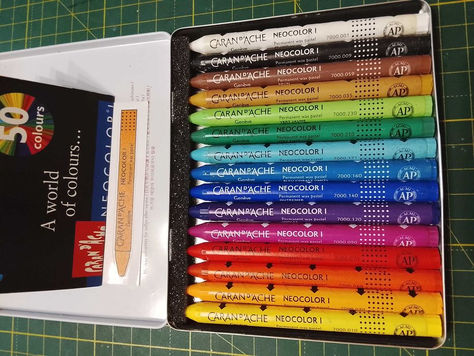 Пастель воскова водостійка Caran d'Ache Neocolor l Набір 15 штук