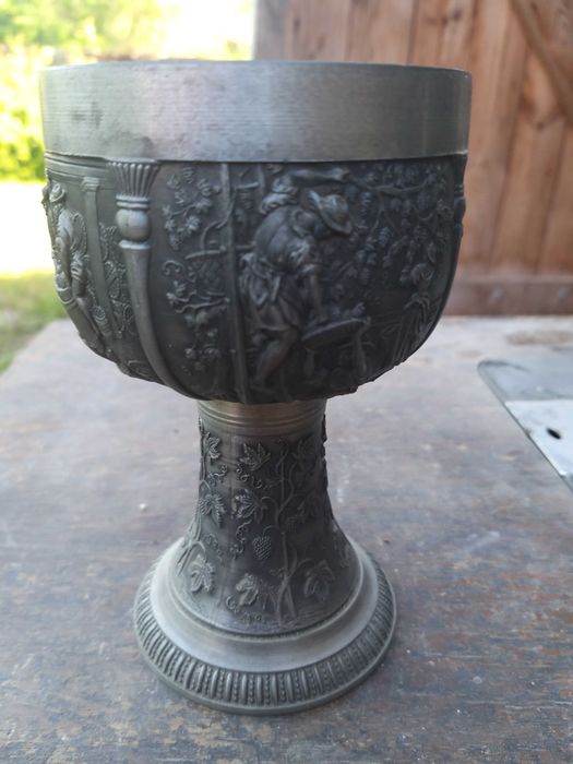 Pucharek / Kielich cynowy SKS ZINN 95% WINOBRANIE ( LARP )