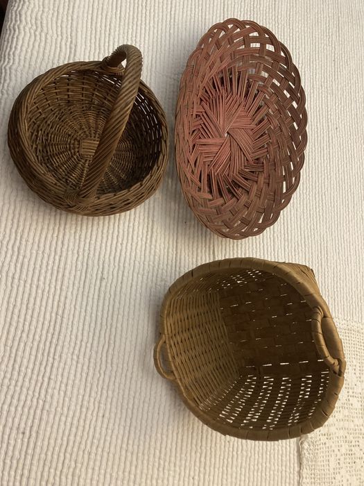 Cestas de vime artesanais cesta pao e fruta muito boa qualidade