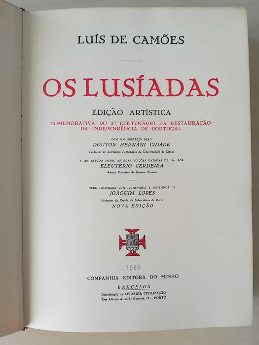 Os Lusíadas Edição Artística 1960