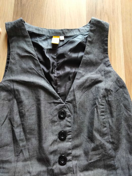 Szara sukienka wizytowa r36