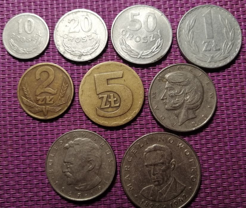 Monety z czasów PRL u rocznik 1975