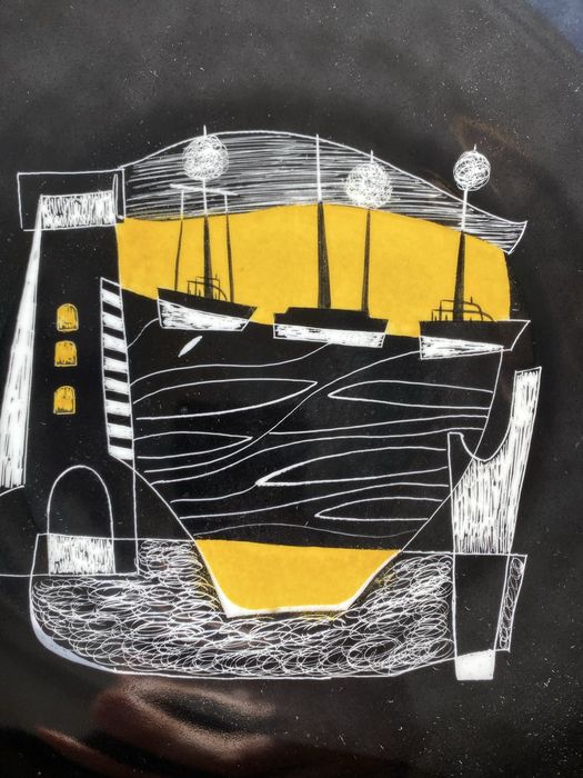 Patera dekoracyjna światła na redzie Waligórska 60’s polski new look