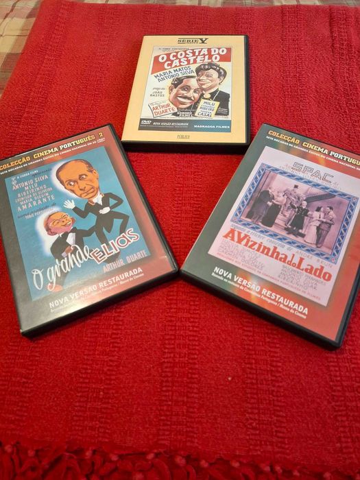 3 DVD - NOVOS e selados - O Costa do Castelo; O Grande Elias; A Vizinha do Lado