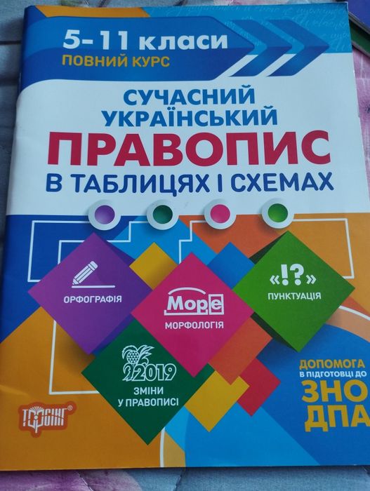 Посібник з сучасного українського правопису в таблицях і схемах