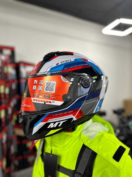 НОВИЙ мотошолом HELMET MT ATOM 2 SV BAST A0 Pearl Gloss