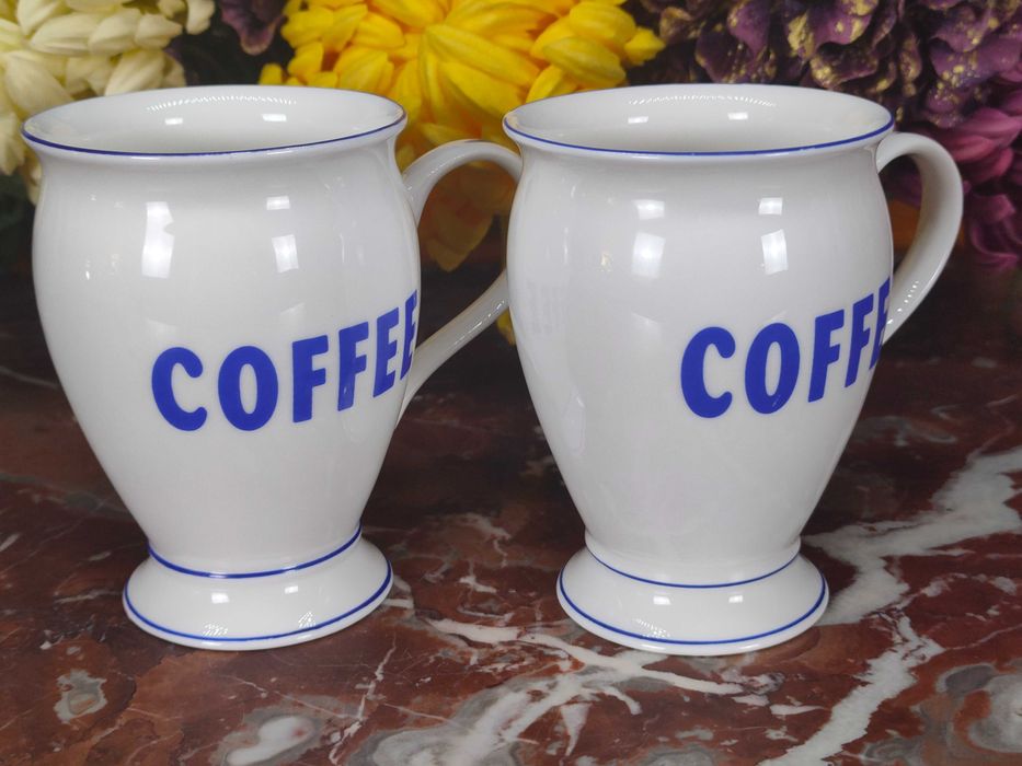 Para porcelanowych kubków na stopce - Coffee - Royal Garden - 290 ml