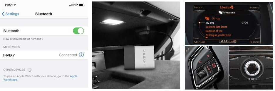 адаптер invery блютус A2DP аудіо для Audi Symphony/ Audi Concert