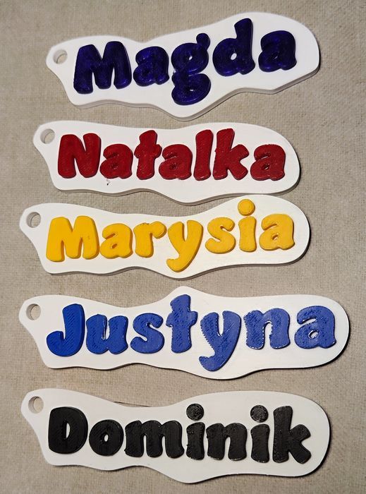 Personalizowany Brelok z Imieniem – Unikalny Wydruk 3D! z podstawą