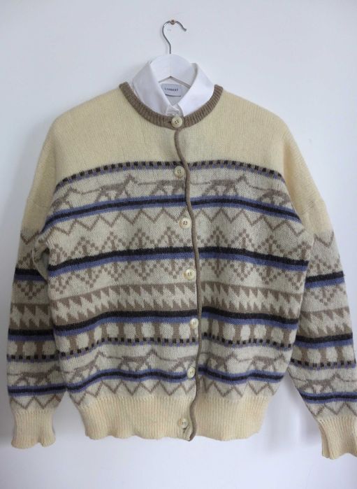 M L Iceland wełniany sweter islandzki UNISEX Vintage WEŁNA ISLANDZKA