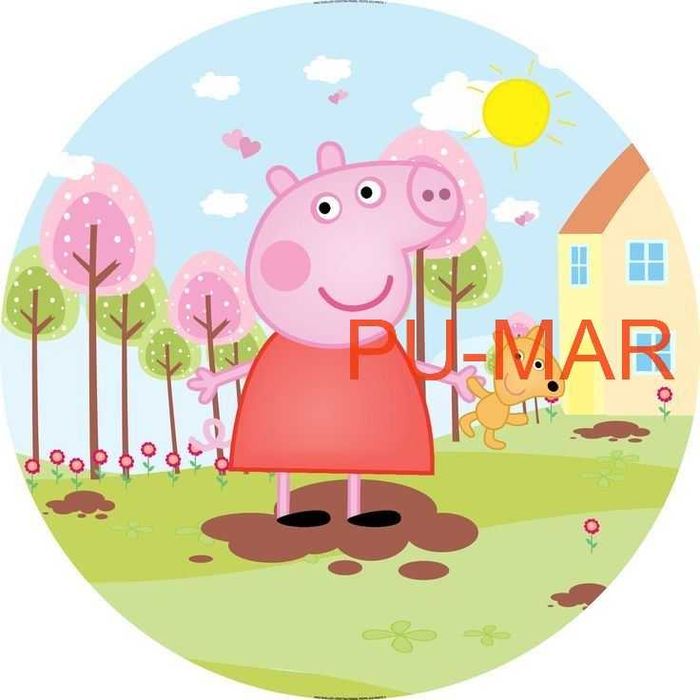 Opłatek na tort Urodziny Świnka Peppa