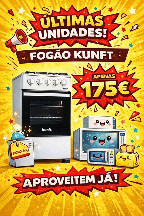 Fogão kunft   branco  gas