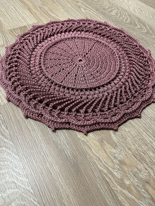 Серветка обʼємна вязана гачком