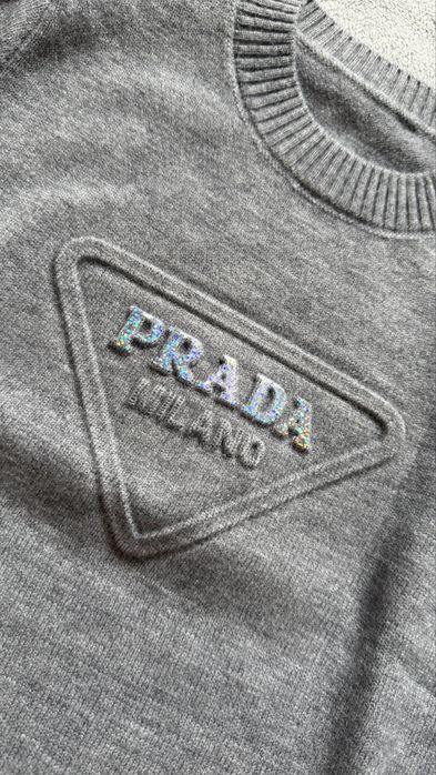 Кофтинка Prada прада кофточка сіра та синя