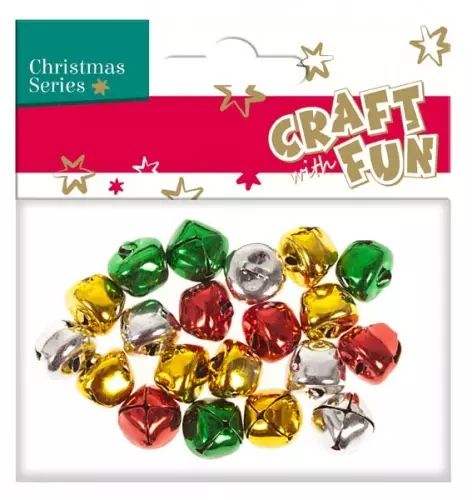 Ozdoba dekoracyjna, metalowe dzwoneczki, 20 sztuk. Craft with Fun. Nowy Produkt