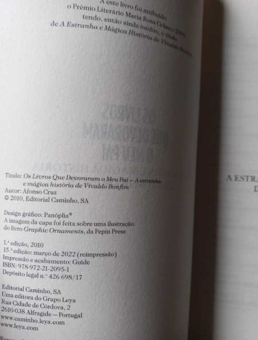 Os Livros que Devoraram o Meu Pai - Afonso Cruz