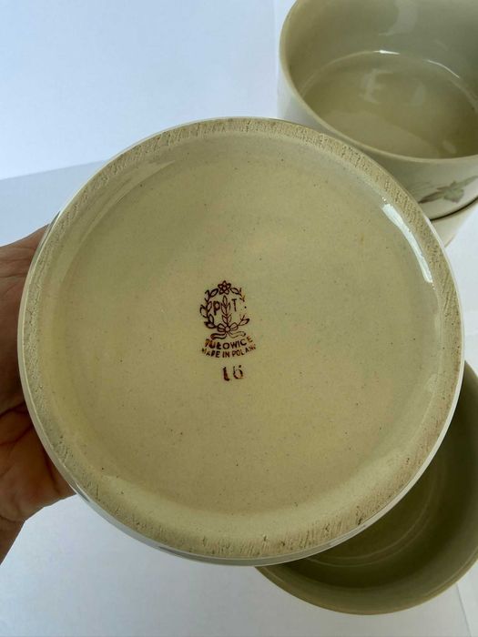 Miseczki Tułowice Komplet 6 bigosówek sygnowane lata 70-80 ceramika retro vintage