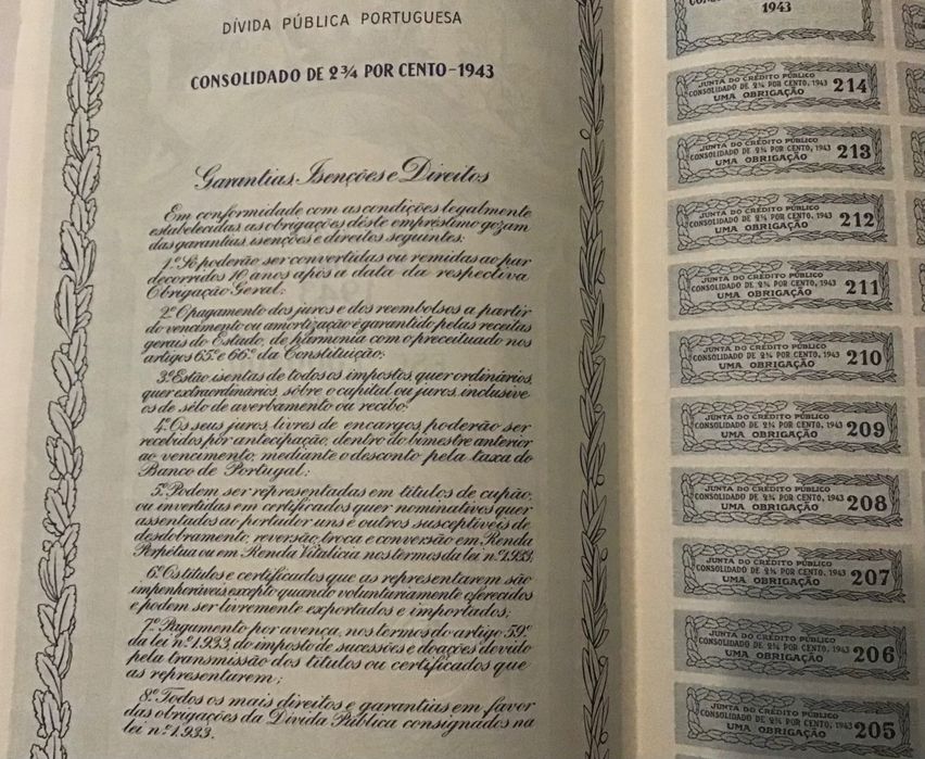 Título de uma obrigação de 1942