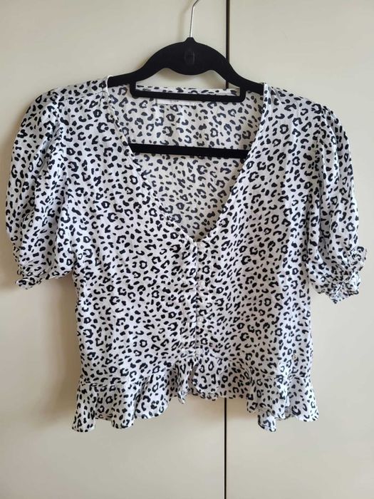 Top Leopardo Preto e Branco - BROWNIE
