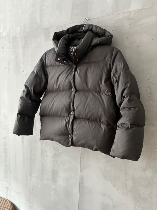 Zimowa kurtka Zara dla dziewczynki puchowa rozmiar 130