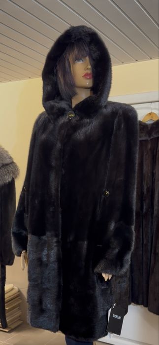 Рр 54 Норковая шуба BlackGlama. Италия!