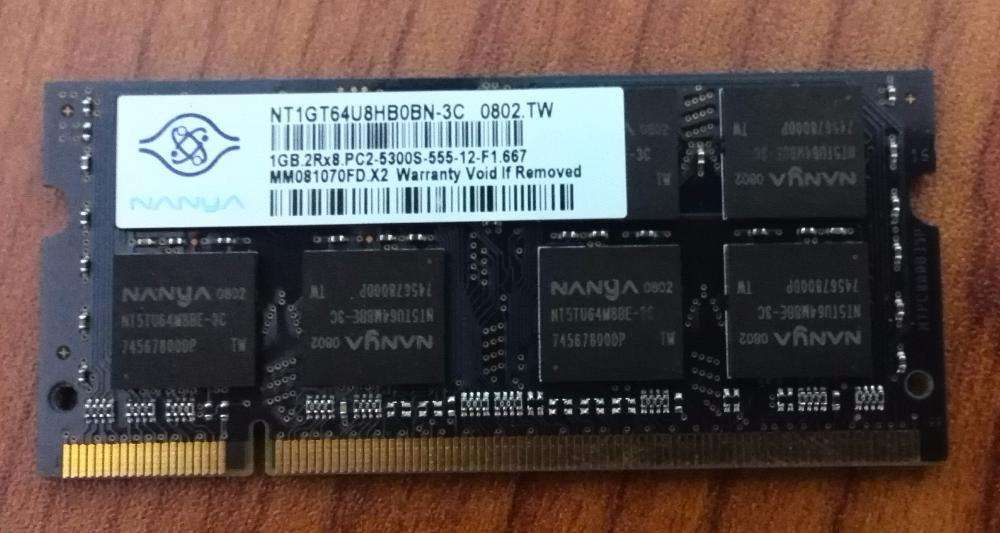Kit 2GB Par memoria DDR2 ram 2 x 1GB para Portatil