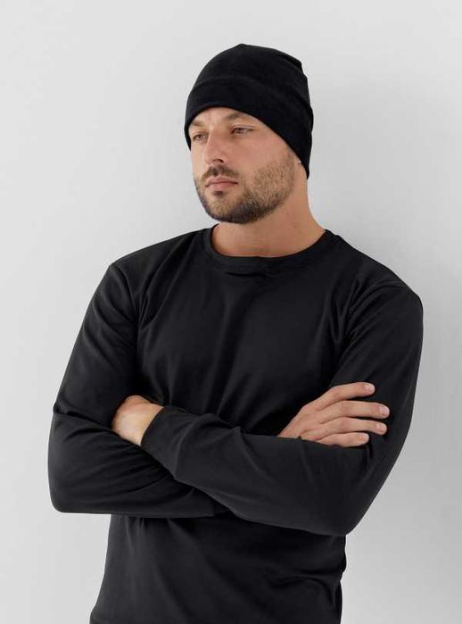 АКЦІЯ!!! Шапка чоловіча флісова чорна олива тепла шапка для чоловіка