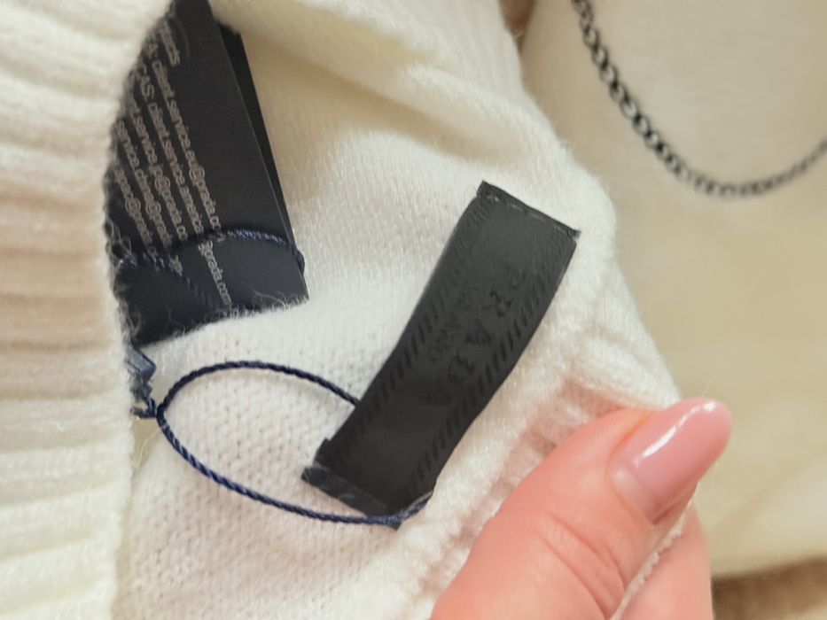 Білий теплий светр кофта Прада люкс шерсть S M L