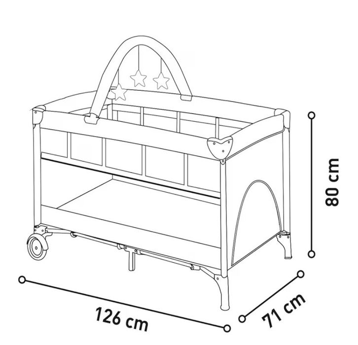 Cama de viagem com troca fraldas ASALVO