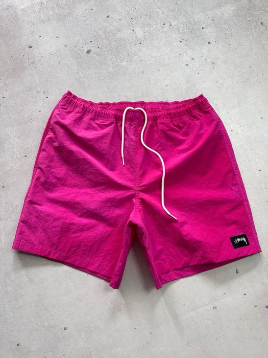 Stussy Pink Nylon Shorts Men’s Size S Beach Swim Casual Shorts чоловічі пляжні шорти стусі оригінал