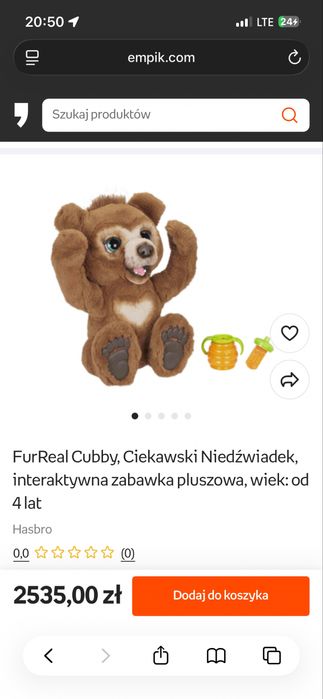 Furreal cuby interaktywny niedźwiadek