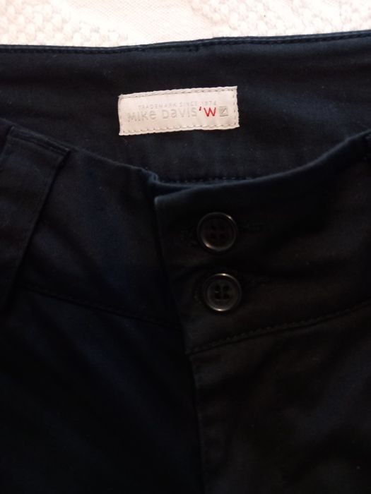 Calças pretas de algodão da Mike Davis