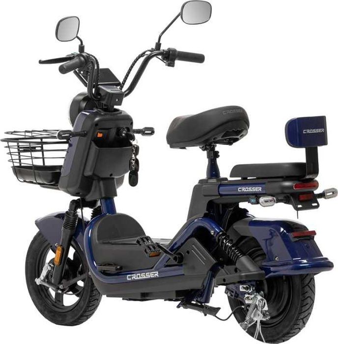 НОВИНКА 2026! Електровелосипед Crosser CR2 (800ВТ 60В 24Ан) - Синій