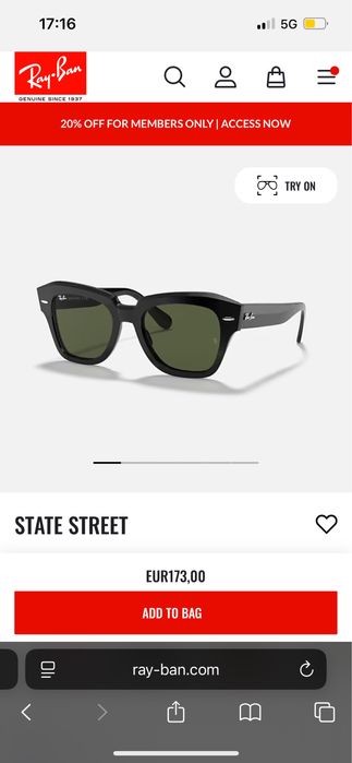 Oculos de sol Ray-ban pretos