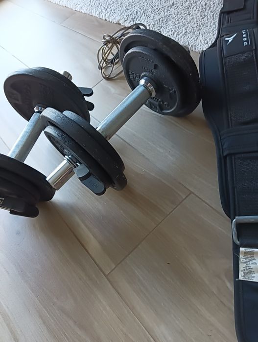 Cinta de musculação + corda de saltar Domyus como novos !*