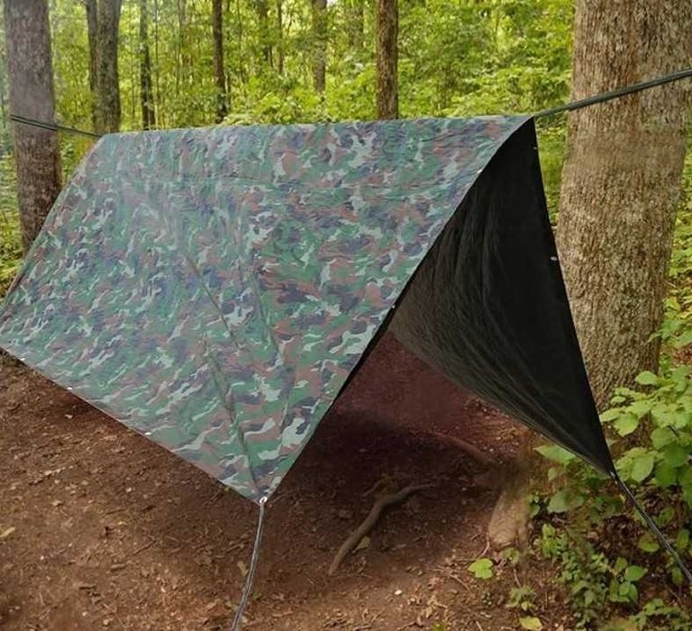 Plandeka Płachta Kamuflażowa Wzmacniana Ochronna Tarp 2x3m 90g/m2