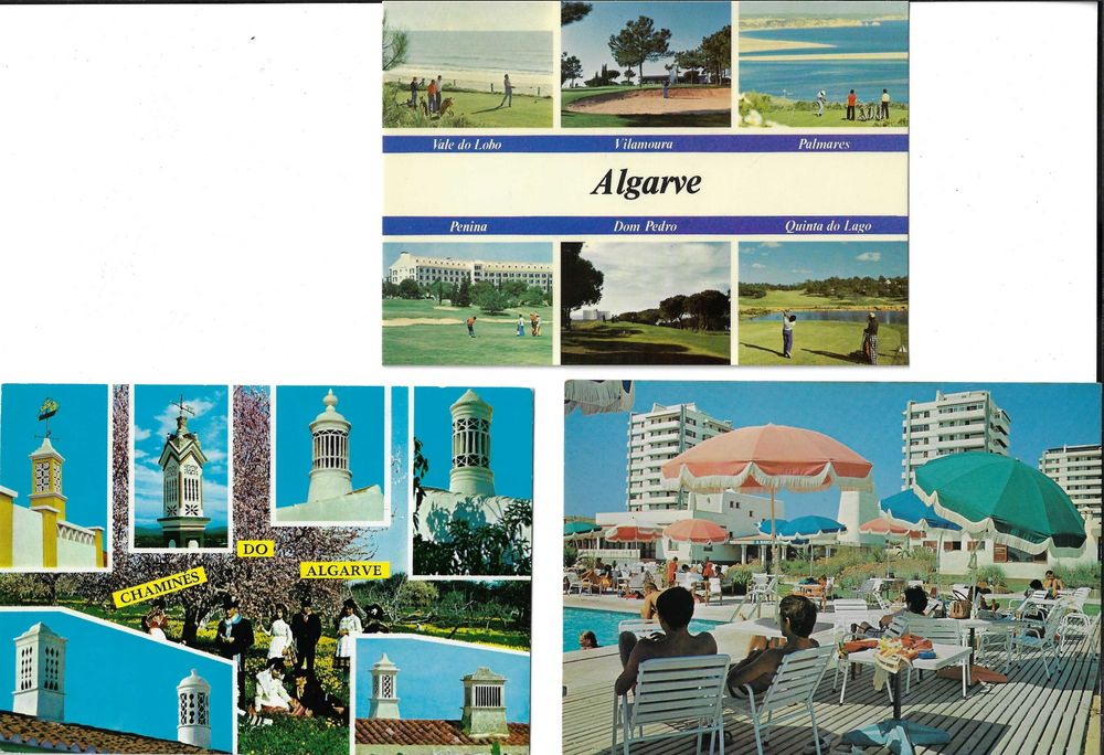 Algarve - 3 Postais não Escritos