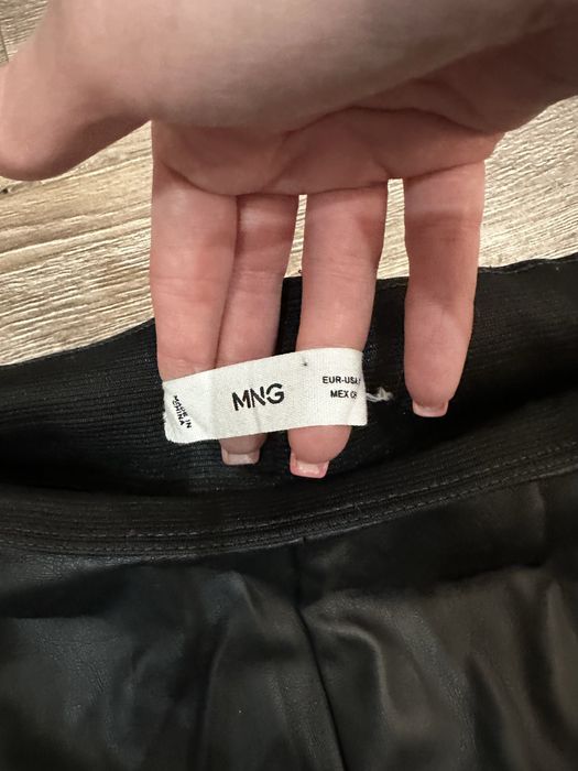 Spodnie wysoki stan leginsy eko skora rozmiar S