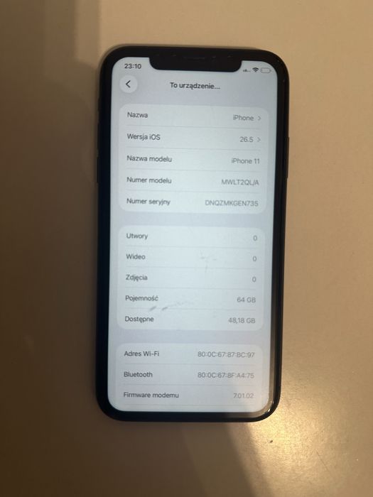 Sprzedam iPhone 11 64 GB – czarny